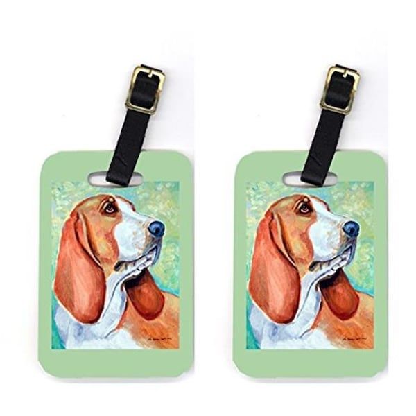 Carolines Treasures Carolines Treasures 7227BT Pair of 2 Basset Hound Luggage Tags 7227BT - main